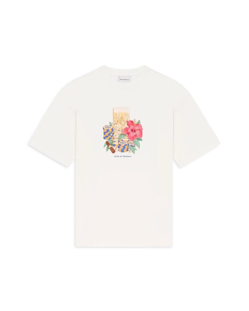 Not from Paris Madame t-shirt white with a printed hibiscus Not from Paris Madame t-shirt white with a printed hibiscus