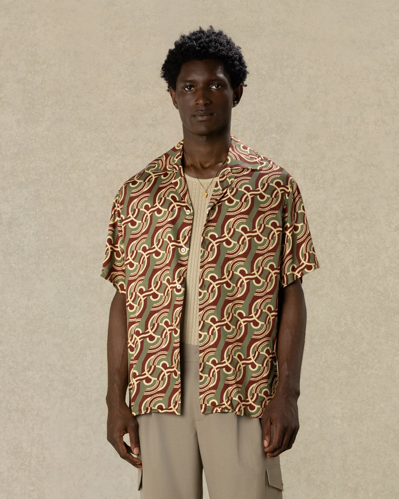 Viscose Chain Link Monogram Shirt