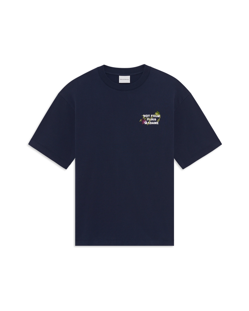 Vine Embroidered Slogan T-shirt - Drôle de Monsieur - 1