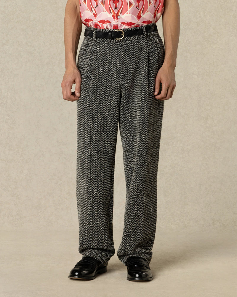 Tweed Wide Leg Trousers - Drôle de Monsieur - 3