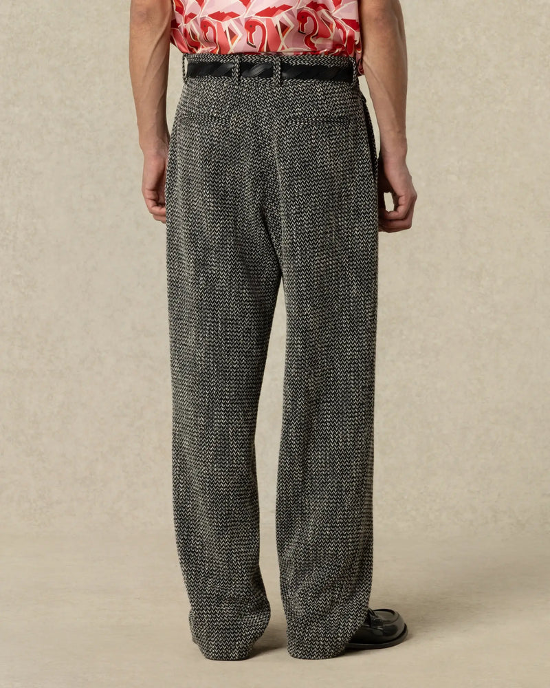 Tweed Wide Leg Trousers - Drôle de Monsieur - 4