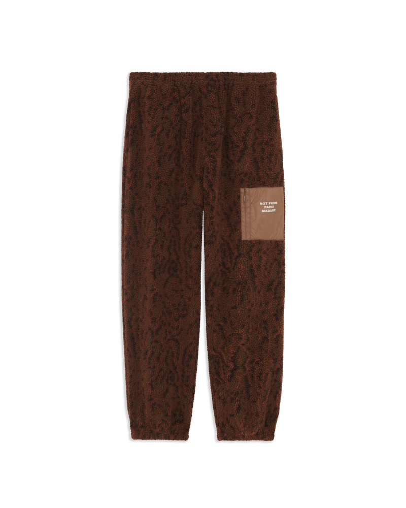 Slogan Printed Sherpa Pants - Drôle de Monsieur
