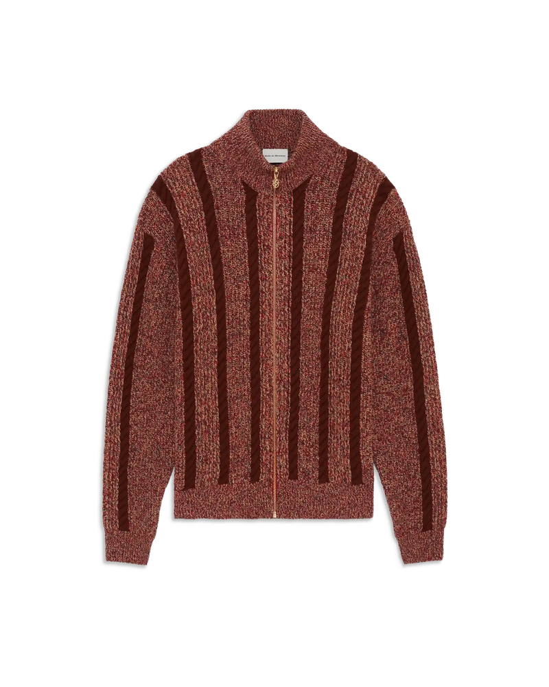 Zipped Torsade Cardigan Ribs - Drôle de Monsieur