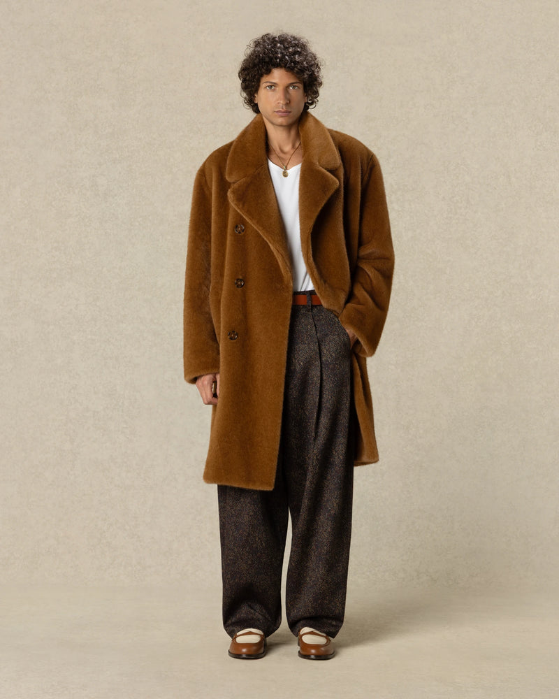 Faux Fur Double Breasted Coat - Drôle de Monsieur - 3