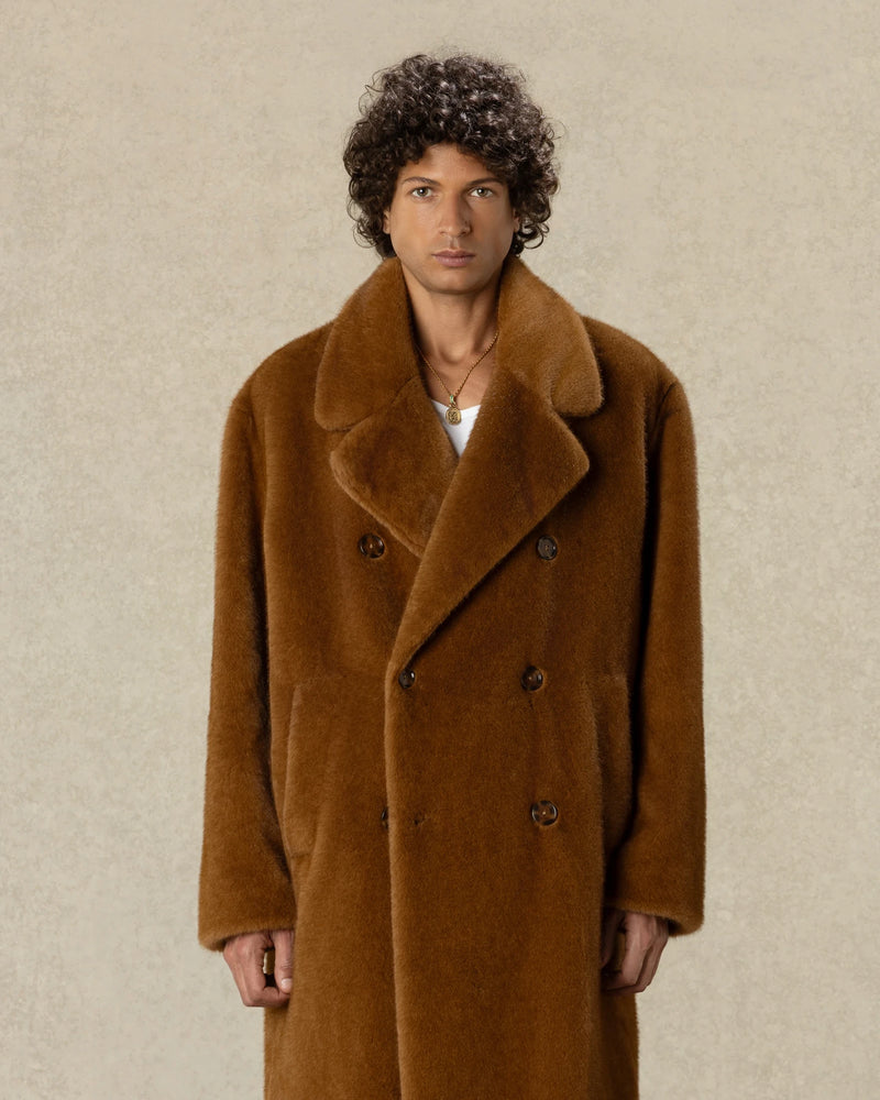 Faux Fur Double Breasted Coat - Drôle de Monsieur - 2
