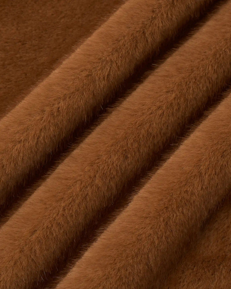 Faux Fur Double Breasted Coat - Drôle de Monsieur - 4