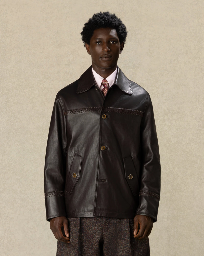 Veste Safari en cuir - Drôle de Monsieur - 3