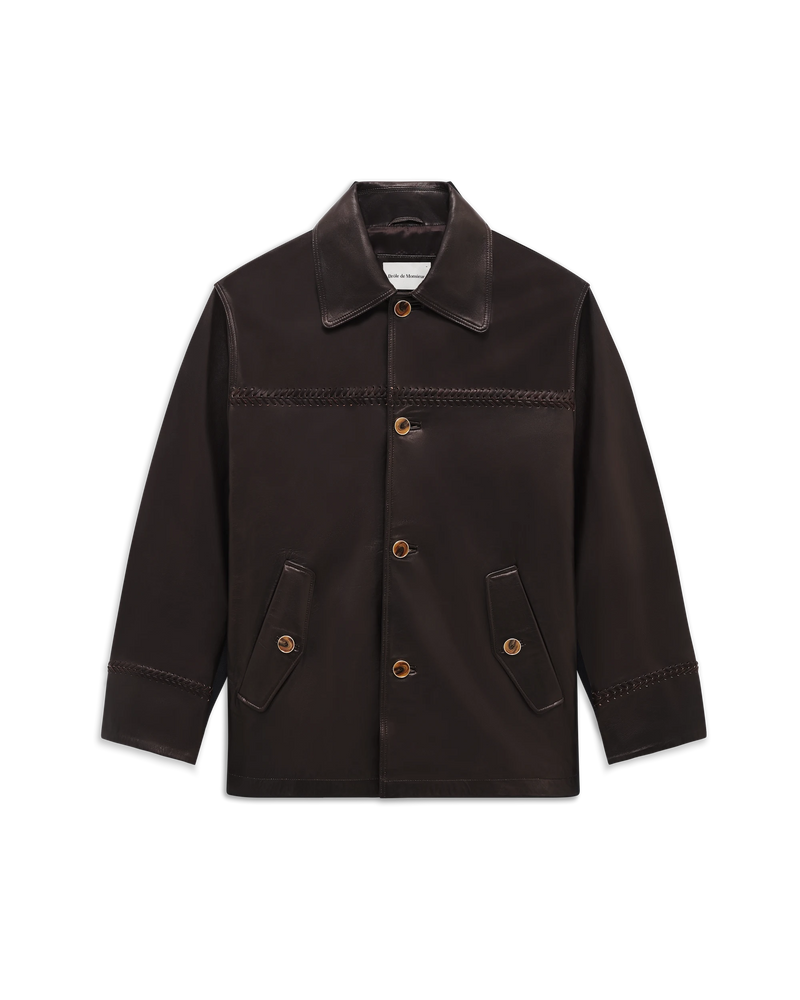 Veste Safari en cuir - Drôle de Monsieur - 1