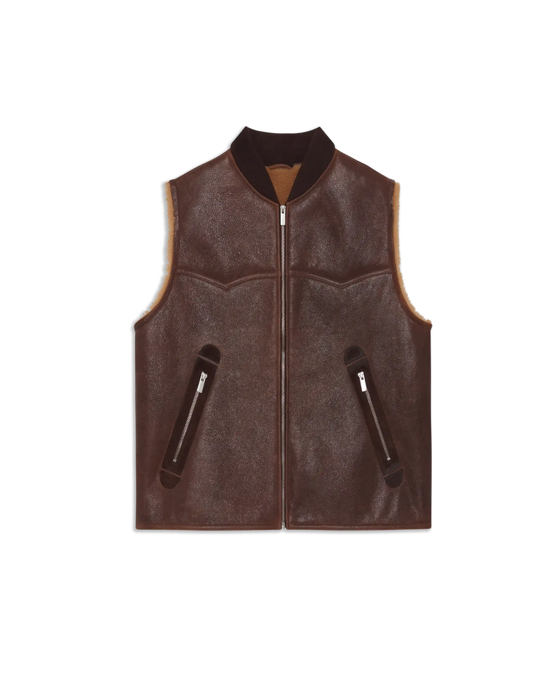 Gilet Zippé sans manches Shearling - Drôle de Monsieur - 1