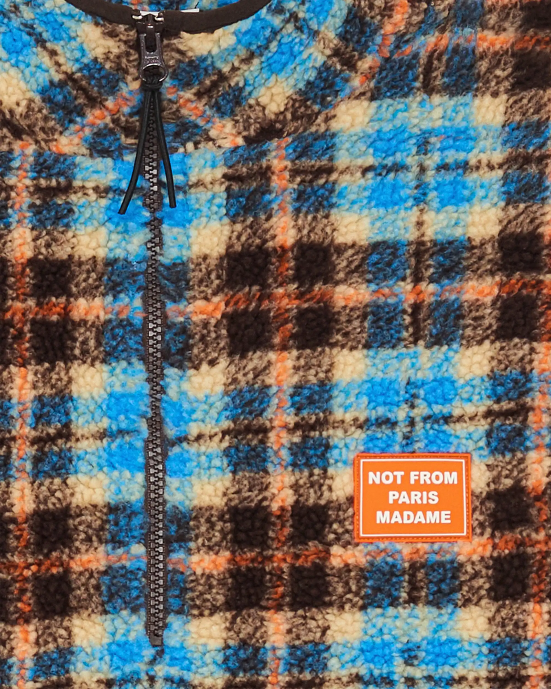 Checked Sherpa Half Zipped Jacket - Drôle de Monsieur - 4