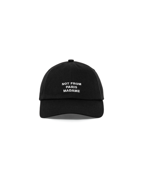 Not from Paris Madame black cotton cap – Drôle de Monsieur