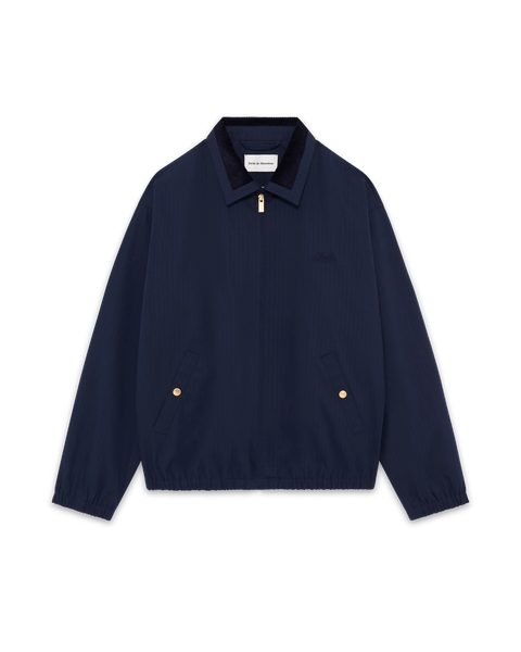Flowy navy blue cotton jacket – Drôle de Monsieur