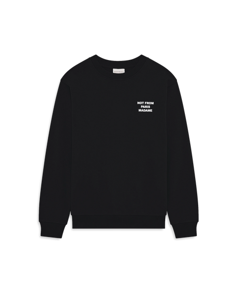 Black Cotton Slogan Sweatshirt – Drôle de Monsieur