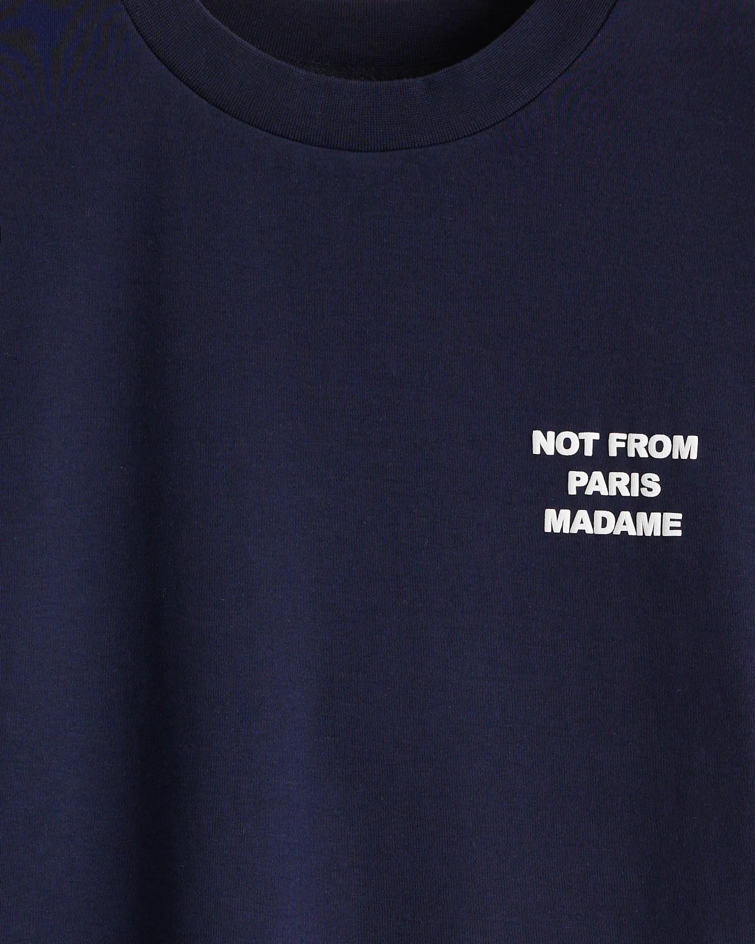 Navy Cotton Slogan T-Shirt Navy Cotton Slogan T-Shirt