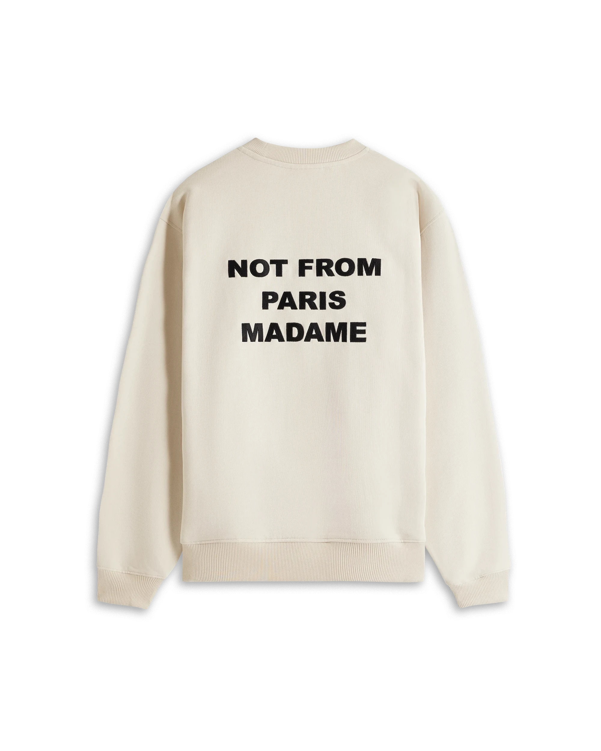 パーカー・フーディ DROLE DE MONSIEUR Men Hoodies SW148 CO127MT Beige Mastic Cotton Slogan Hoodie
